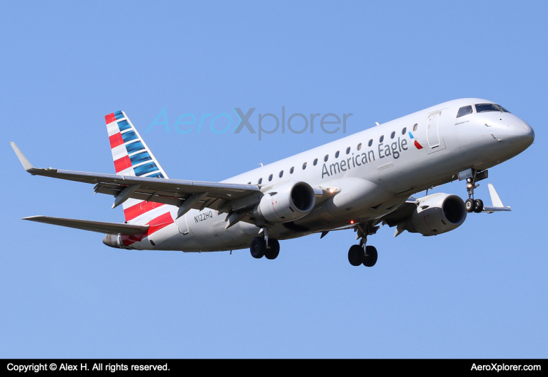 Photo of N122HQ - American Eagle Embraer E170 at MHT on AeroXplorer Aviation Database