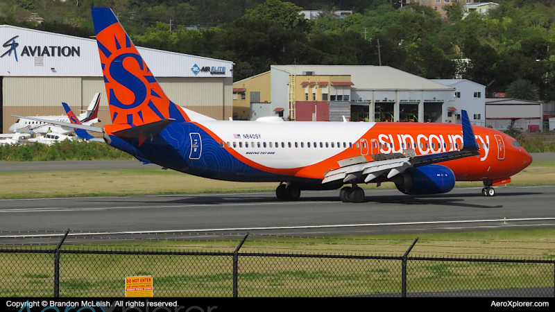 Photo of N840SY - Sun Country Airlines Boeing 737-800 at STT on AeroXplorer Aviation Database