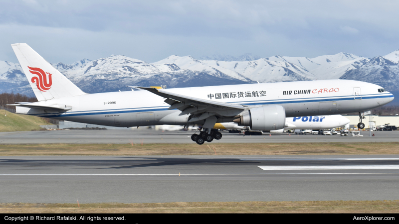 Photo of B-2096 - Air China Cargo Boeing 777-F at ANC on AeroXplorer Aviation Database