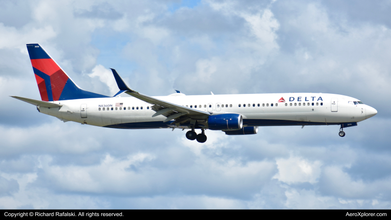 Photo of N836DN - Delta Airlines Boeing 737-900 at MCO on AeroXplorer Aviation Database