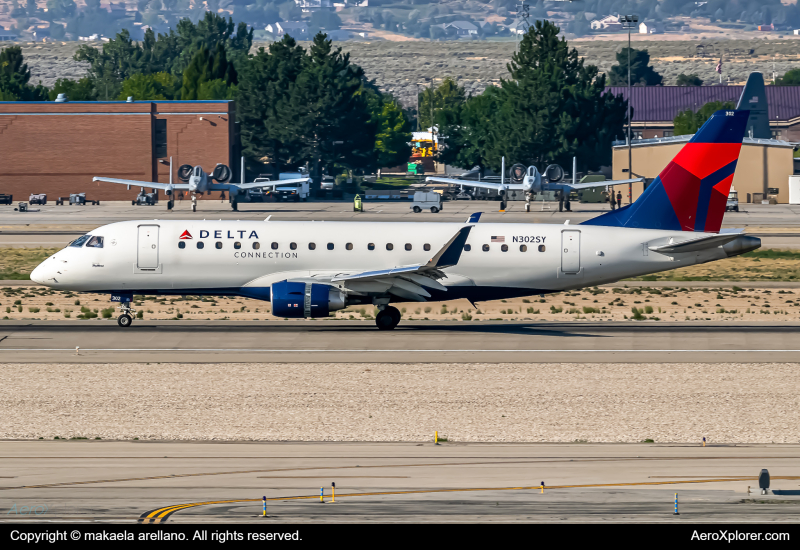 Photo of N302SY - Delta Connection Embraer E175 at BOI on AeroXplorer Aviation Database