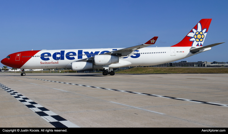 Photo of HB-JME - Edelweiss Air Airbus A340-300 at ktpa on AeroXplorer Aviation Database