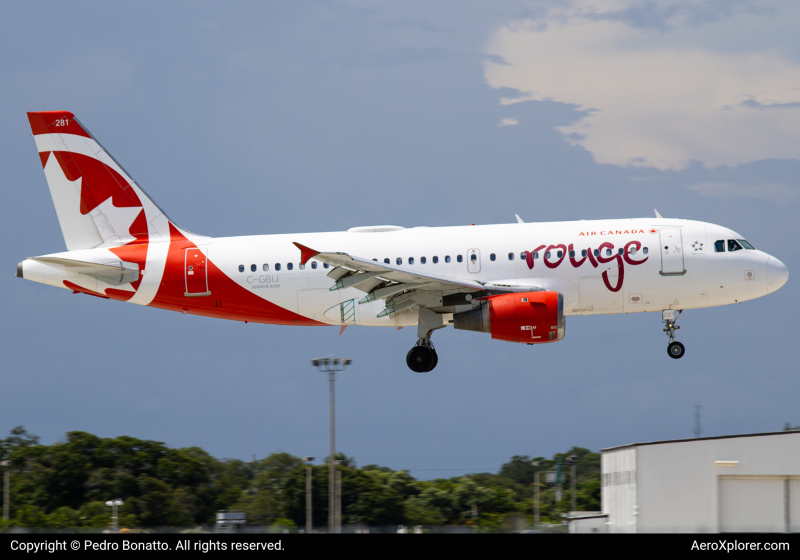 Photo of C-GBIJ - Air Canada Rouge Airbus A319 at FLL on AeroXplorer Aviation Database