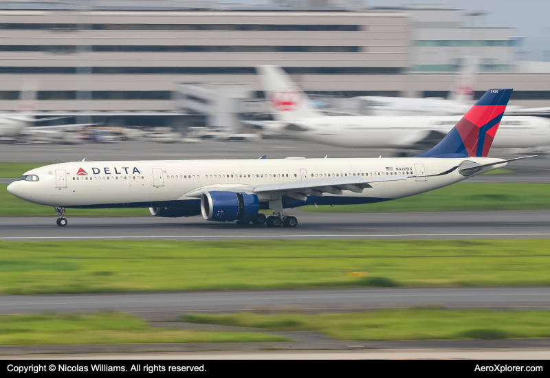 Photo of N420DX - Delta Airlines Airbus A330-900 at HND on AeroXplorer Aviation Database