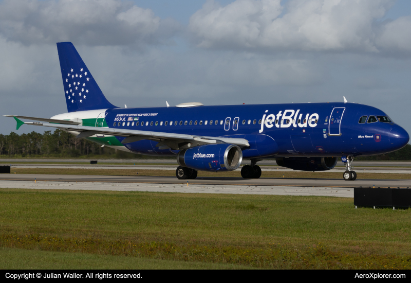 Photo of N531JL - JetBlue Airways Airbus A320 at MCO on AeroXplorer Aviation Database