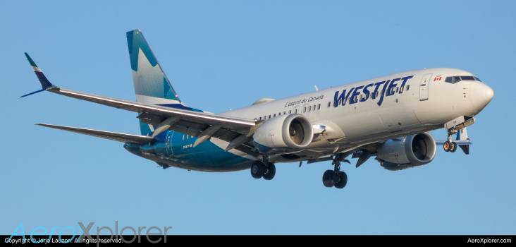 Photo of C-GWLK - WestJet Boeing 737 MAX 8 at YYZ on AeroXplorer Aviation Database