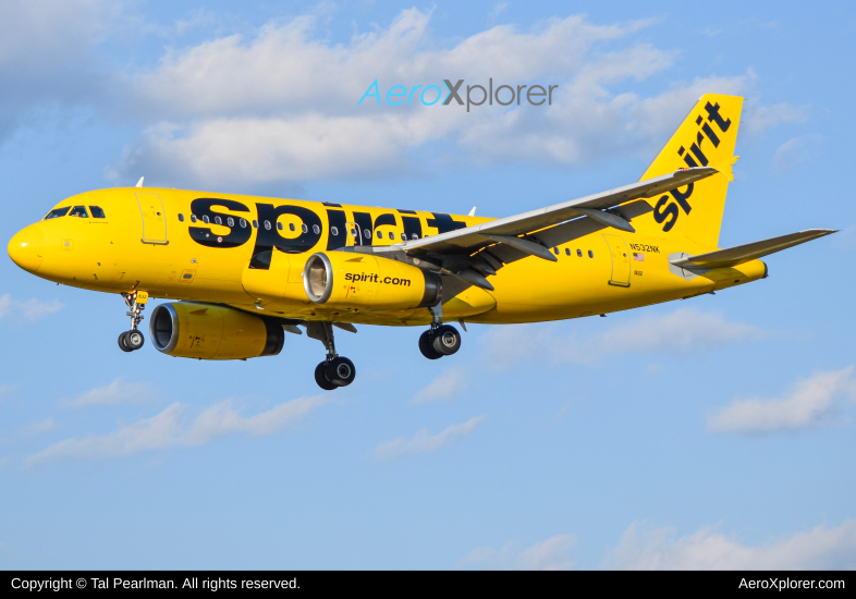 Photo of N532NK - Spirit Airlines Airbus A319-100 at BWI on AeroXplorer Aviation Database