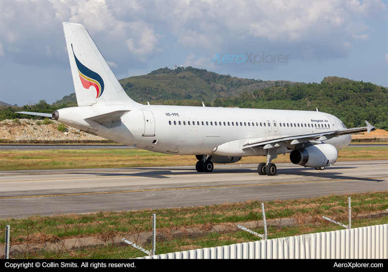 Photo of HS-PPE - Bangkok Airways Airbus A320 at HKT on AeroXplorer Aviation Database