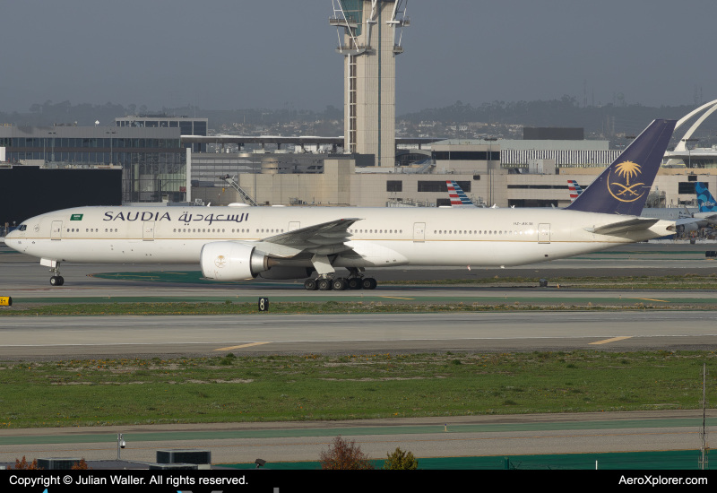 Photo of HZ-AK36 - Saudia Boeing 777-300ER at LAX on AeroXplorer Aviation Database
