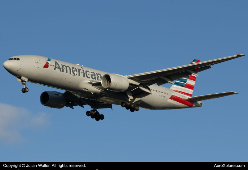Photo of N799AN - American Airlines Boeing 777-200ER at MIA on AeroXplorer Aviation Database