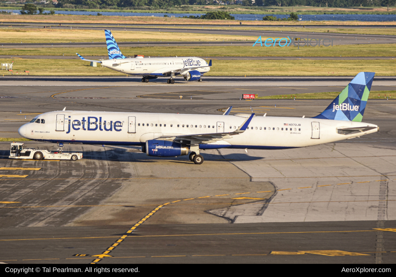 Photo of N970JB - JetBlue Airways Airbus A321-200 at JFK on AeroXplorer Aviation Database