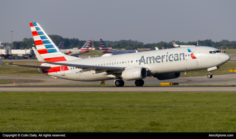 Photo of N860NN - American Airlines Boeing 737-800 at CLT on AeroXplorer Aviation Database
