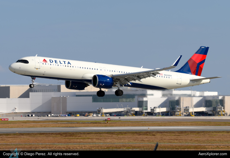 Photo of N502DX - Delta Airlines Airbus A321NEO at MCo on AeroXplorer Aviation Database