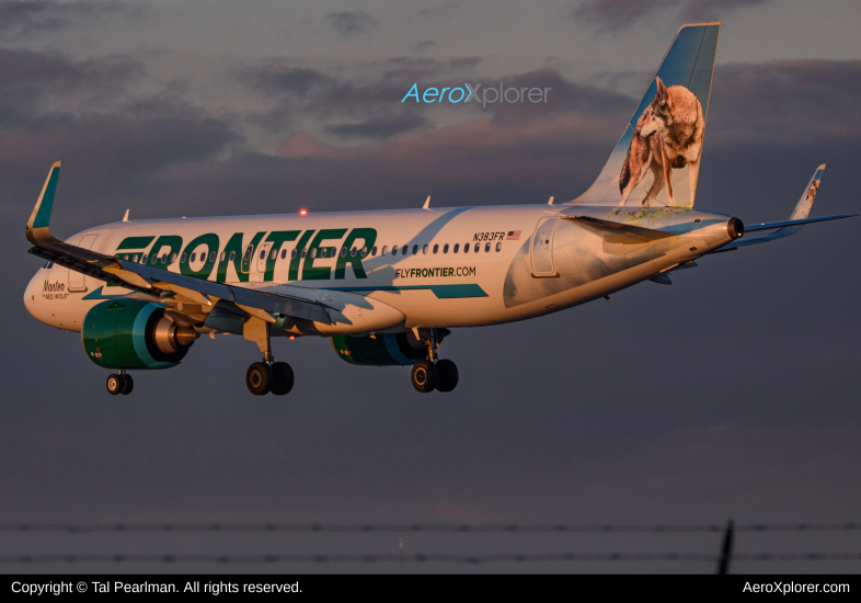 Photo of N383FR - Frontier Airlines Airbus A320NEO at BWI on AeroXplorer Aviation Database