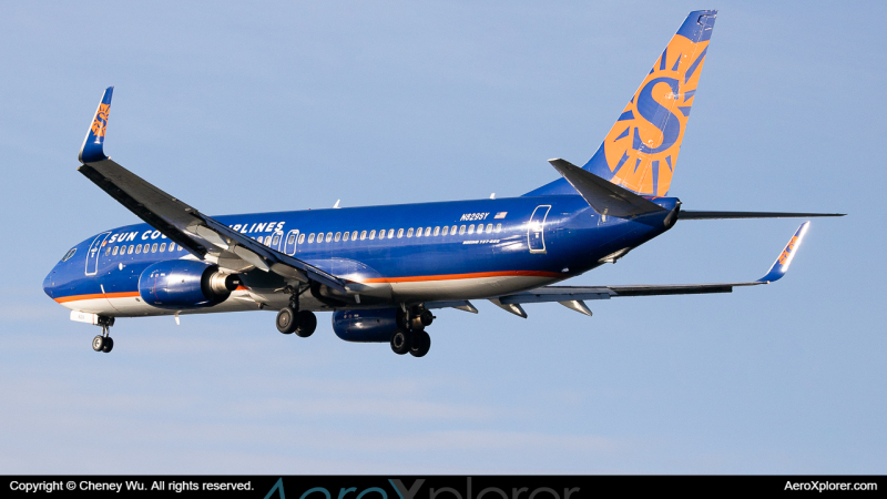 Photo of N829SY - Sun Country Airlines Boeing 737-800 at BOS on AeroXplorer Aviation Database