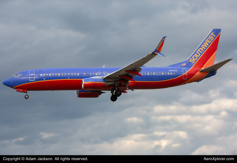Photo of N8649A - Southwest Airlines Boeing 737-800 at BWI on AeroXplorer Aviation Database