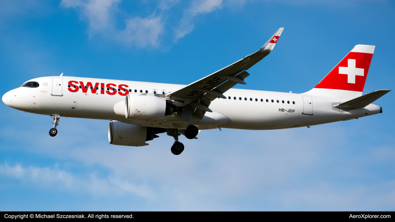 Photo of HB-JDF - Swiss International Air Lines Airbus A320NEO at LHR on AeroXplorer Aviation Database