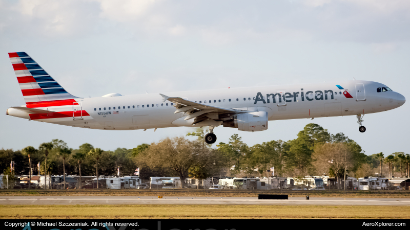 Photo of N155UW - American Airlines Airbus A321-200 at DAB on AeroXplorer Aviation Database