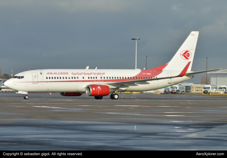 Photo of 7T-VKE - Air Algerie Boeing 737-800 at BRU on AeroXplorer Aviation Database