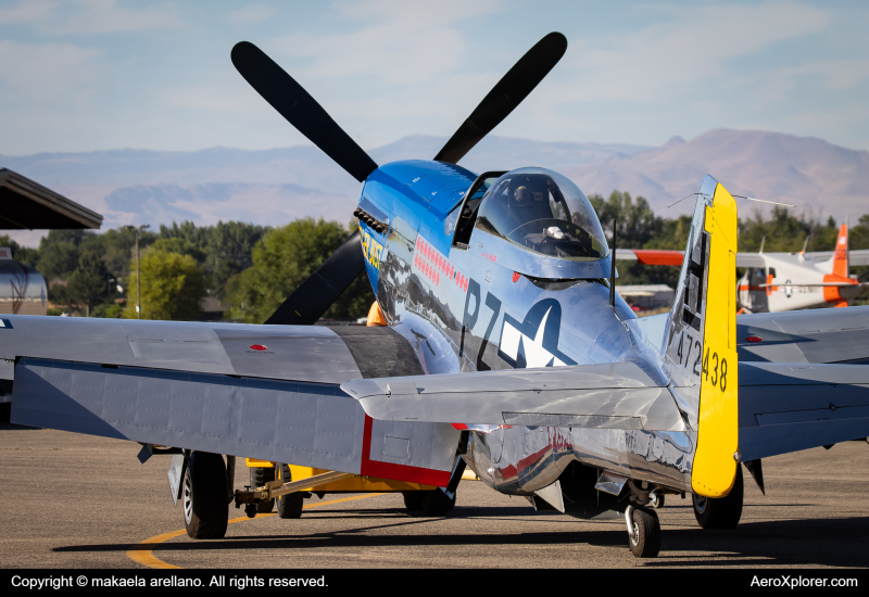 Photo of N7551T - PRIVATE North American P-51 Mustang at BOI on AeroXplorer Aviation Database