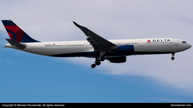 Photo of N408DX - Delta Airlines Airbus A330-900 at JFK on AeroXplorer Aviation Database
