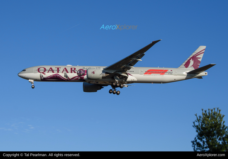 Photo of A7-BEL - Qatar Airways Boeing 777-300ER at IAD on AeroXplorer Aviation Database