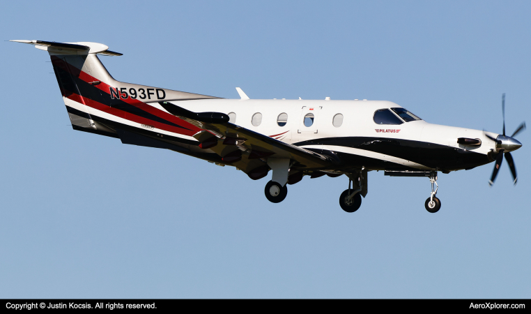 Photo of N593FD - PRIVATE Pilatus PC-12 at TPA on AeroXplorer Aviation Database