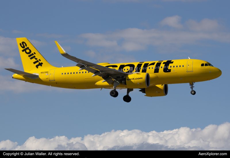 Photo of N929NK - Spirit Airlines Airbus A320NEO at MIA on AeroXplorer Aviation Database