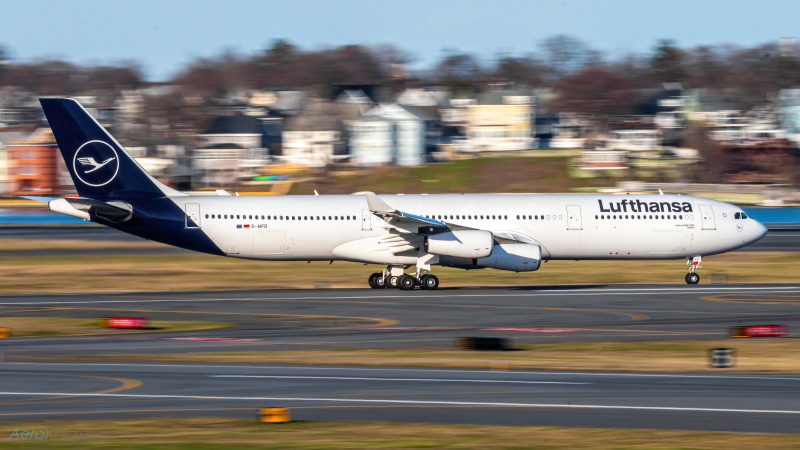 Photo of D-AIFD - Lufthansa Airbus A340-300 at BOS on AeroXplorer Aviation Database