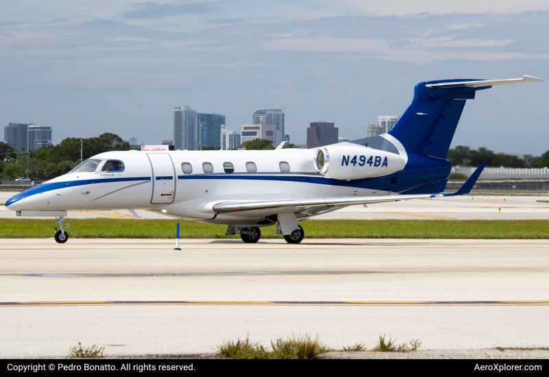 Photo of N494BA - PRIVATE Embraer Phenom 300 at FLL on AeroXplorer Aviation Database