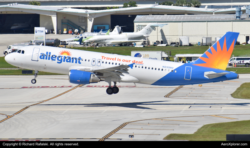Photo of N230NV - Allegiant Air Airbus A320 at FLL on AeroXplorer Aviation Database