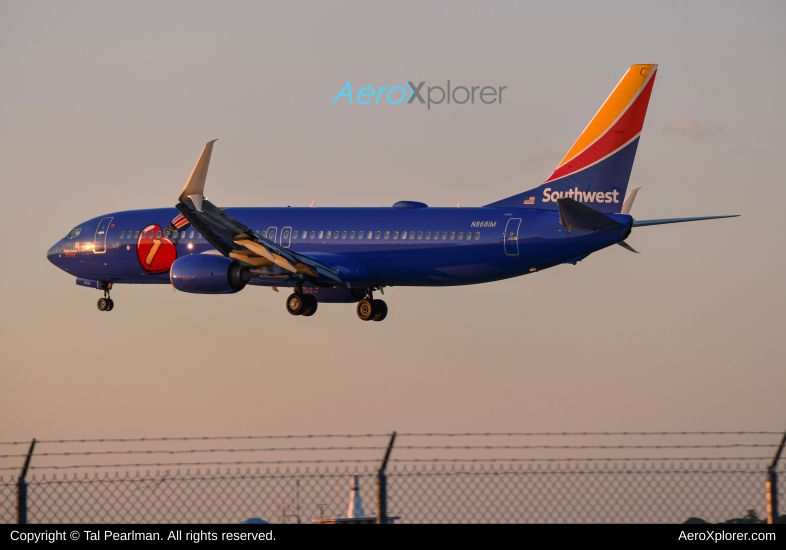 Photo of N8681M - Southwest Airlines Boeing 737-800 at BWI on AeroXplorer Aviation Database