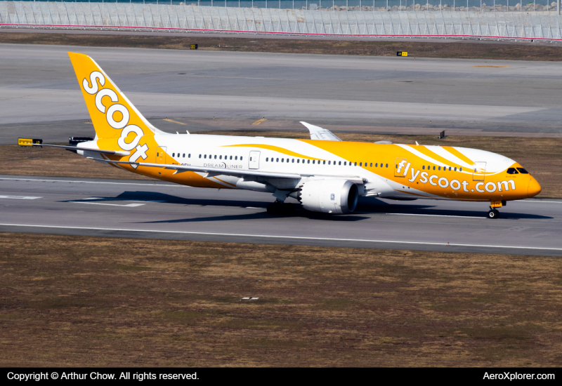 Photo of 9V-OFH - Scoot Boeing 787-8 at HKG on AeroXplorer Aviation Database