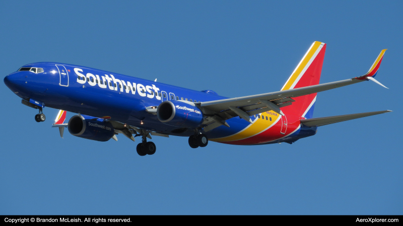 Photo of N8614M - Southwest Airlines Boeing 737-800 at MCO on AeroXplorer Aviation Database