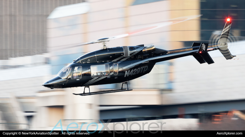 Photo of N429TD - PRIVATE Bell 427 at JRA on AeroXplorer Aviation Database