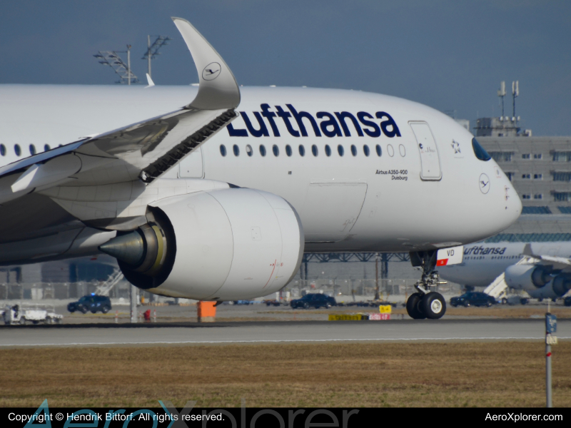 Photo of D-AIVD - Lufthansa Airbus A350-900 at MUC on AeroXplorer Aviation Database