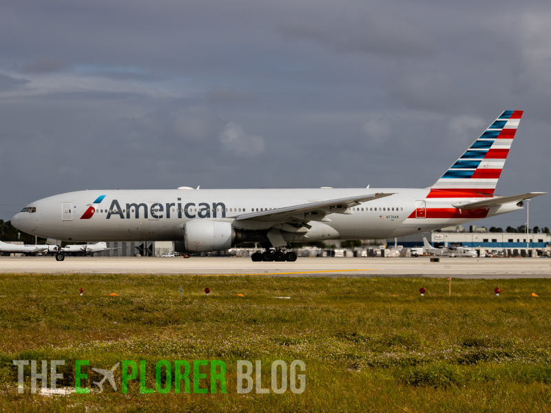 Photo of N776AN - American Airlines Boeing 777-200 at MIA on AeroXplorer Aviation Database