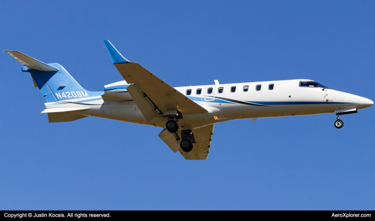 Photo of N420SM - PRIVATE Learjet 45 at TPA on AeroXplorer Aviation Database