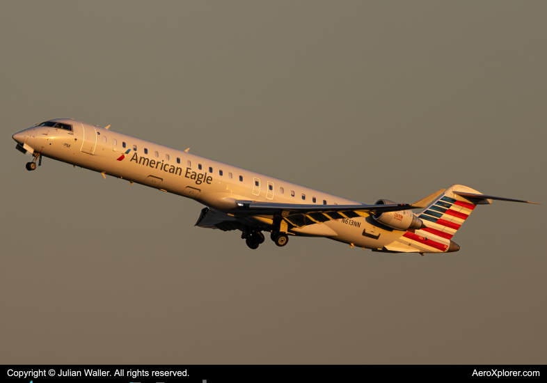 Photo of N613NN - American Eagle Mitsubishi CRJ-900 at CLT on AeroXplorer Aviation Database