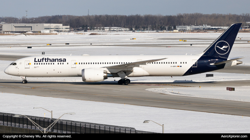 Photo of D-ABPA - Lufthansa Boeing 787-9 at DTW on AeroXplorer Aviation Database