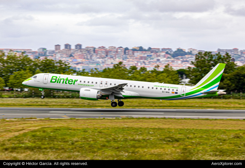 Photo of EC-NHA - Binter Canarias Embraer E195-E2 at SDR on AeroXplorer Aviation Database
