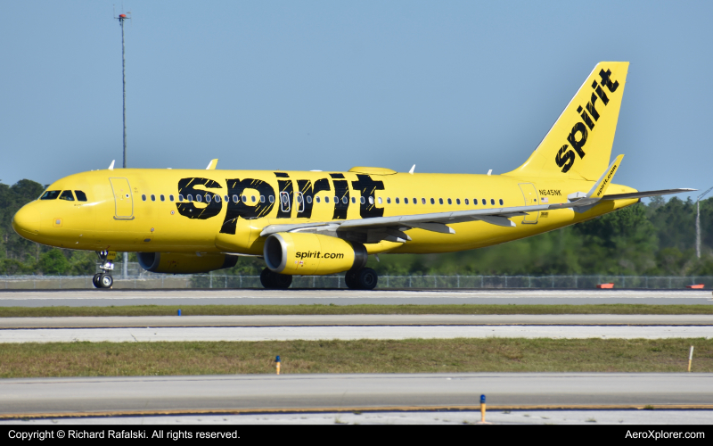 Photo of N645NK - Spirit Airlines Airbus A320 at MCO on AeroXplorer Aviation Database