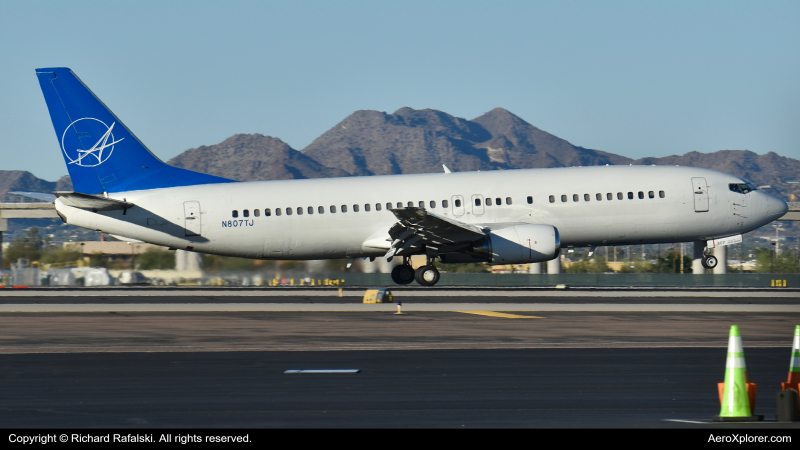 Photo of N807TJ - iAero Airways Boeing 737-400 at PHX on AeroXplorer Aviation Database