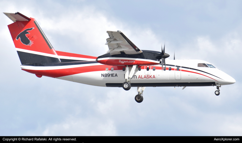 Photo of N891EA - Ravn Alaska De Havilland Dash-8 Q100 at ANC on AeroXplorer Aviation Database