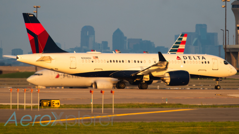 Photo of N306DU - Delta Airlines Airbus A220-300 at DFW on AeroXplorer Aviation Database