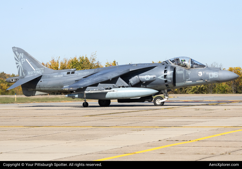 Photo of 165592 - USMC - United States Marine Corp McDonnell Douglas AV-8B Harrier II at AGC on AeroXplorer Aviation Database