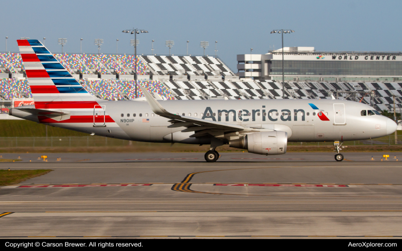Photo of N9011P - American Airlines Airbus A319 at DAB on AeroXplorer Aviation Database