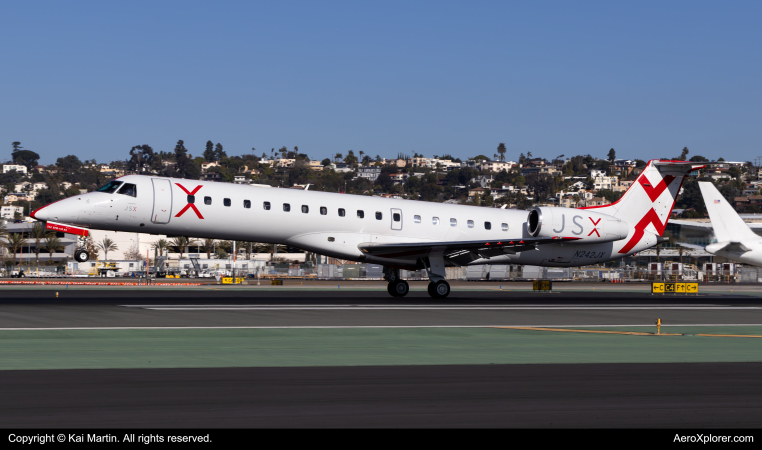 Photo of N242JX - JSX Embraer ERJ145 at SAN on AeroXplorer Aviation Database