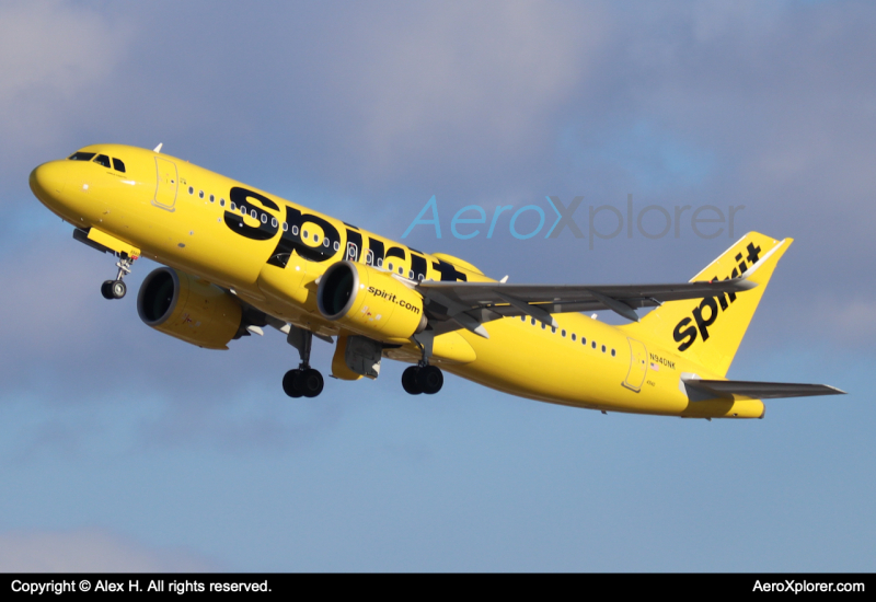 Photo of N940NK - Spirit Airlines Airbus A320NEO at KMHT on AeroXplorer Aviation Database
