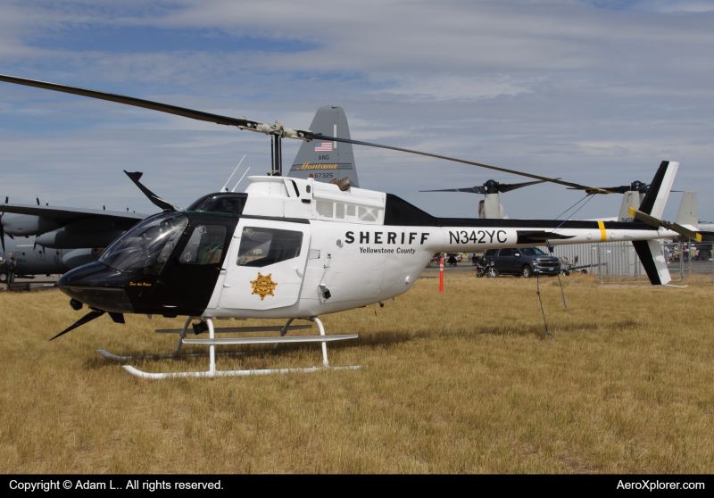Photo of N342YC - Yellowstone County Sheriff's Office Bell 206 at BIL on AeroXplorer Aviation Database